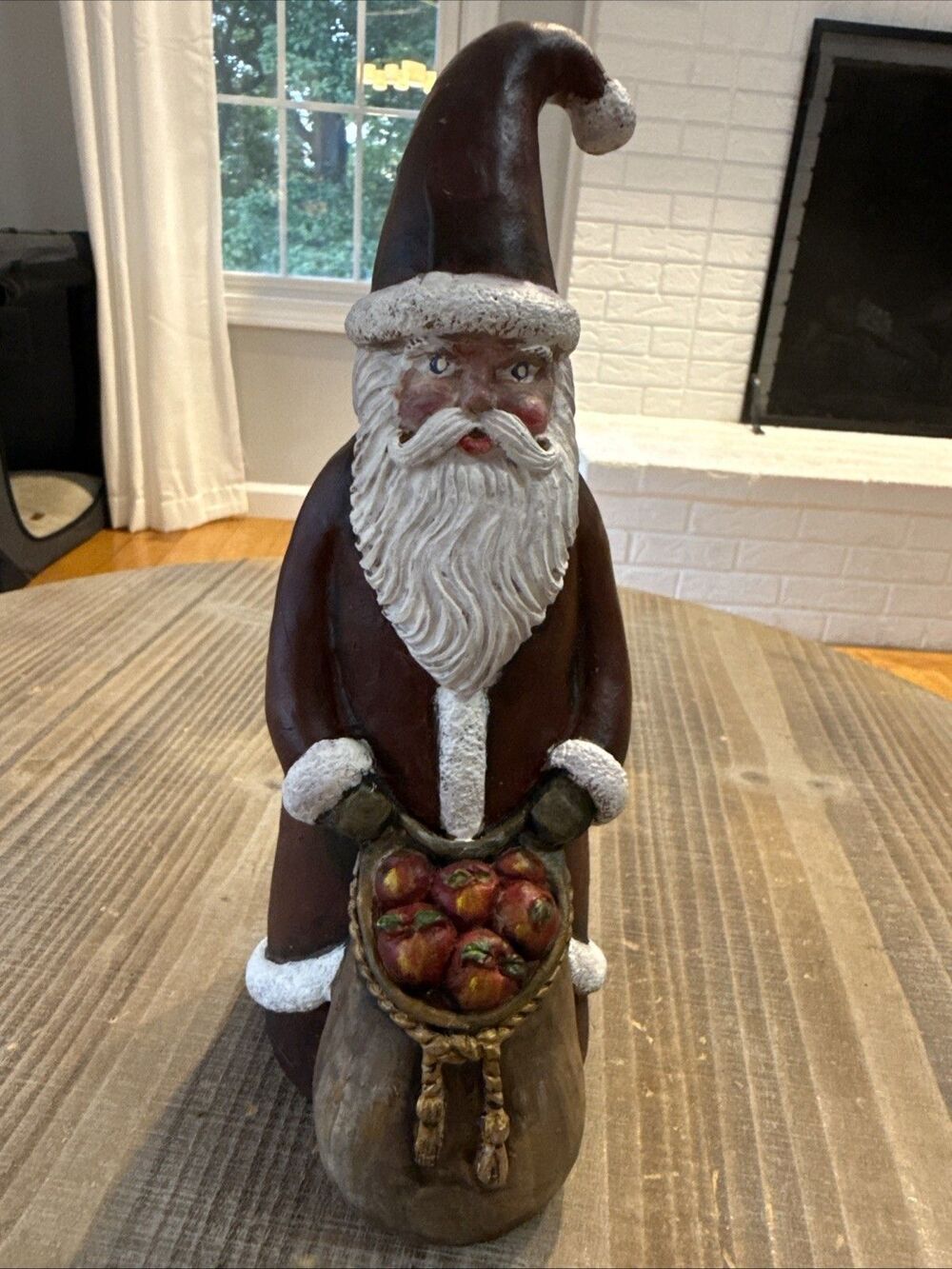 1987 Father Christmas Reproduction Of Vaillancourt Folk Art Santa 10” Vintage